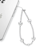 Vintage Pearl Heart Phone Charm