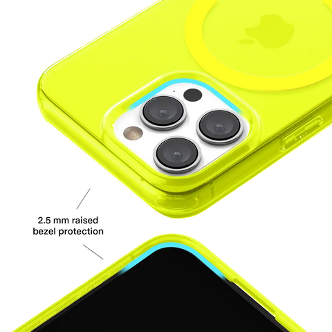 Neon Yellow Clear iPhone Case