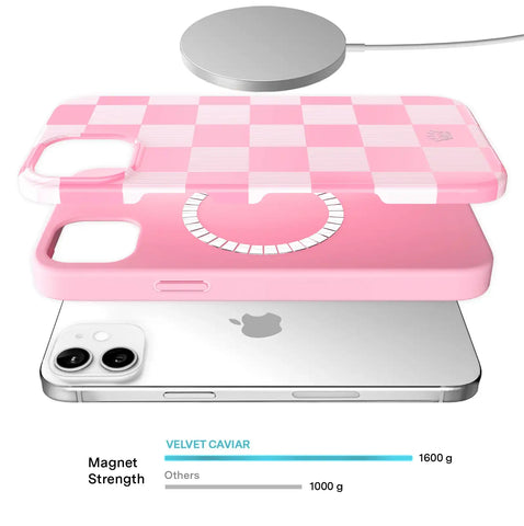 Pink Vibe Checkered iPhone Case