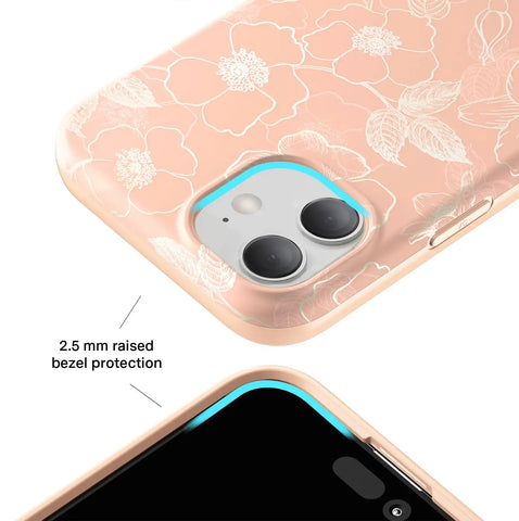 Peach Blossom Floral iPhone Case