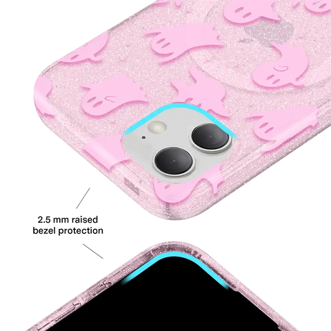Ghosted Pink Glitter iPhone Case