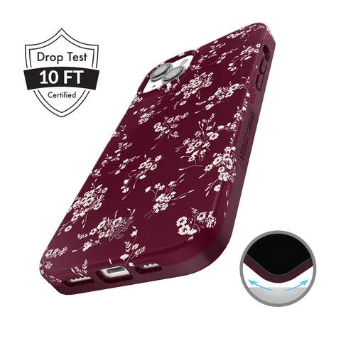 French Burgundy Floral iPhone Case