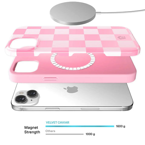 Pink Vibe Checkered iPhone Case