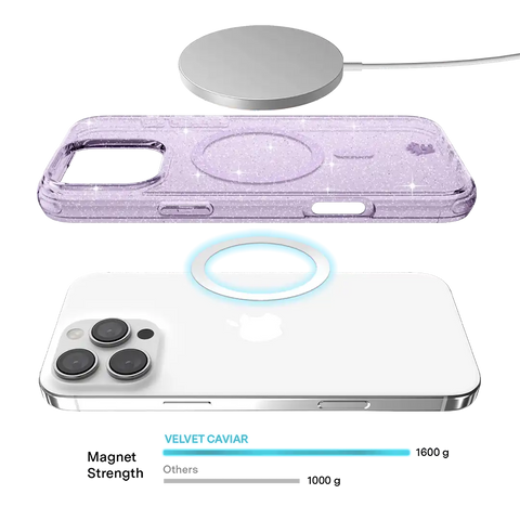 Lilac Stardust Glitter iPhone Case