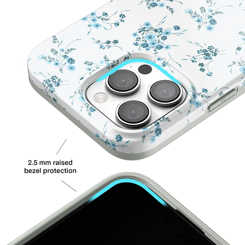 French Blue Floral iPhone Case