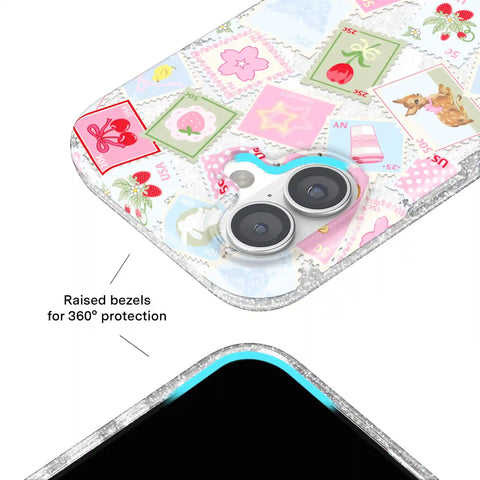 Spring Whimsy Stamps Glitter iPhone Case