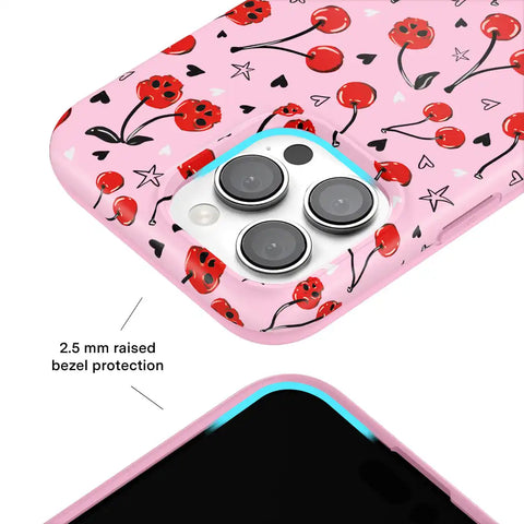 Sour Cherry Skulls iPhone Case