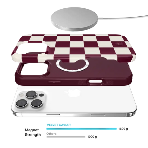 Burgundy Vibe Check iPhone Case
