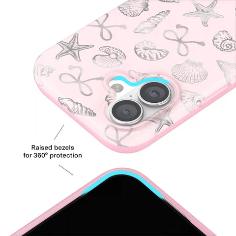 Pink Coastal Seashells iPhone Case