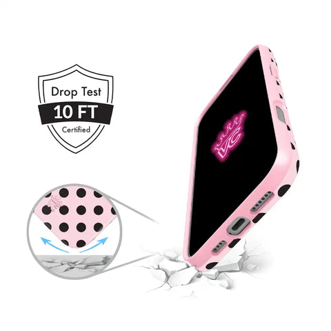 Princess Pink Polka Dot iPhone Case