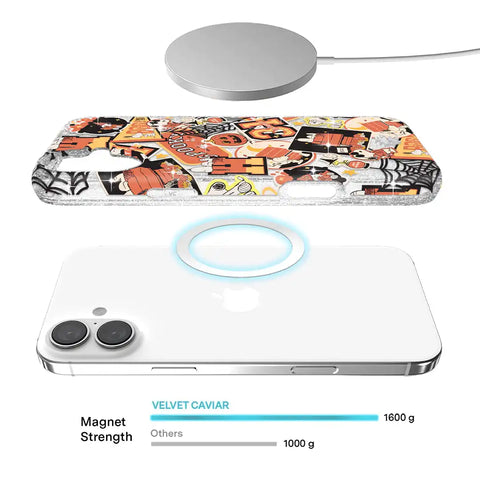 Snoopy Halloween Varsity Glitter iPhone Case