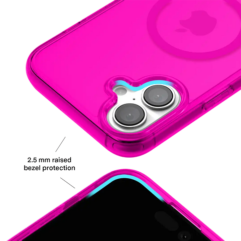 Neon Pink Clear iPhone Case