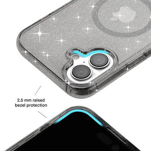 Grey Stardust Glitter iPhone Case