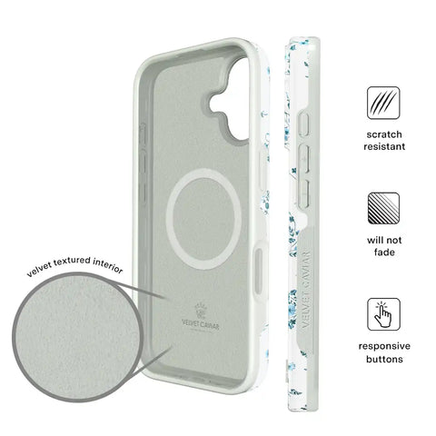 French Blue Floral iPhone Case
