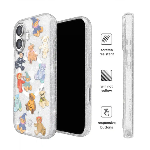 Teddy Scare Glitter iPhone Case