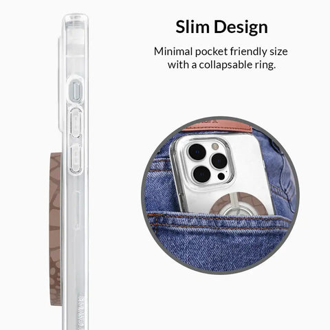 Khaki Croc MagSafe Grip Ring