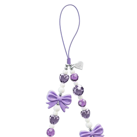 Purple Bows Phone Charm