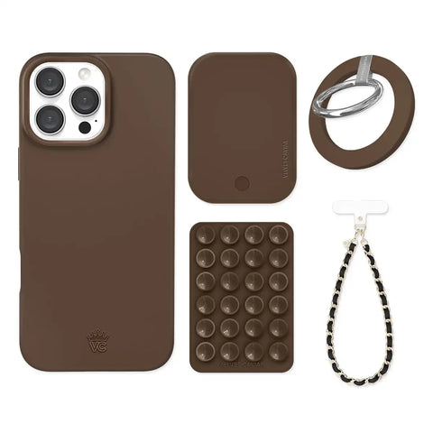Espresso Brown iPhone Bundle Set - Grip