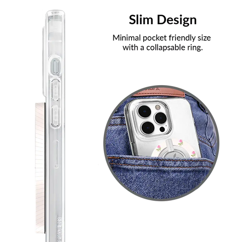 Pink Peony Floral MagSafe Grip Ring