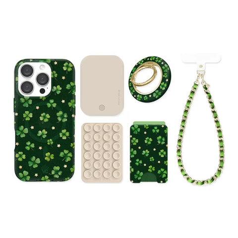 Lucky Clover Glitter iPhone Bundle Set