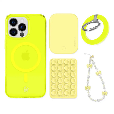 Neon Yellow iPhone Bundle Set - Grip