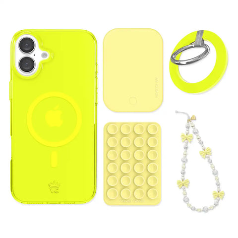 Neon Yellow iPhone Bundle Set - Grip