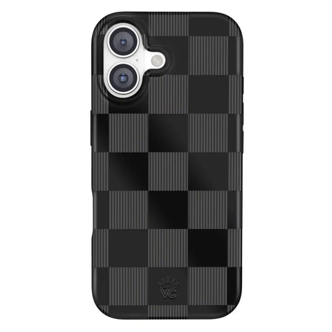 Noir Vibe Checkered iPhone Case