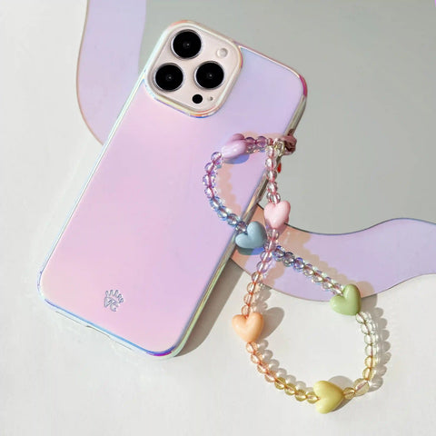 Rainbow Heart Phone Charm