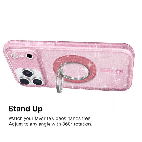 Pink Stardust Glitter MagSafe Grip Ring