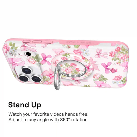 Posie Pink Bow MagSafe Grip Ring