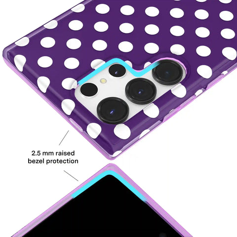 Violet Glow Polka Dot Samsung Case