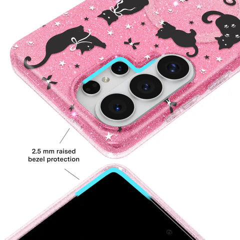 Lucky Kittens Glitter Samsung Case