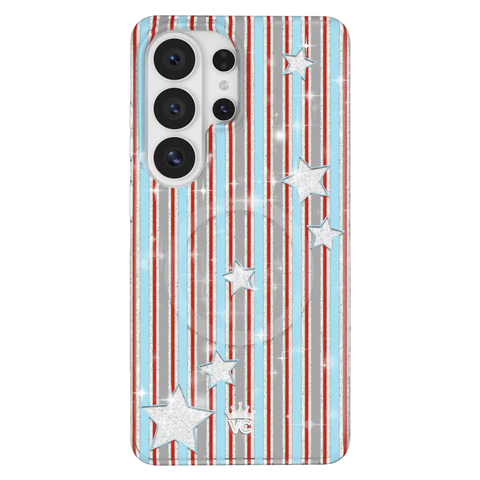 Stars & Stripes Glitter Samsung Case