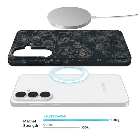 Floral Rose Gold Chrome Samsung Galaxy Case