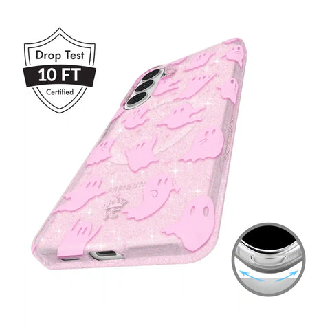 Ghosted Pink Glitter Samsung Case