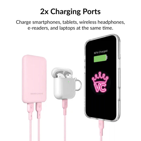 Strawberry Milk Fast Charging Set, Dual Port Wall Adapter + 6ft USB-C Cable