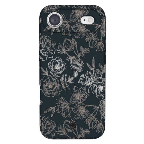 Floral Rose Gold Chrome iPhone Case