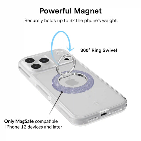 Lilac Stardust Glitter MagSafe Grip Ring