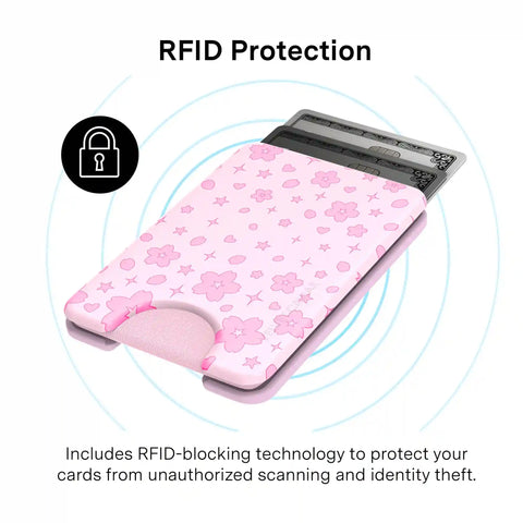 Pink Cherry Blossom MagSafe Wallet