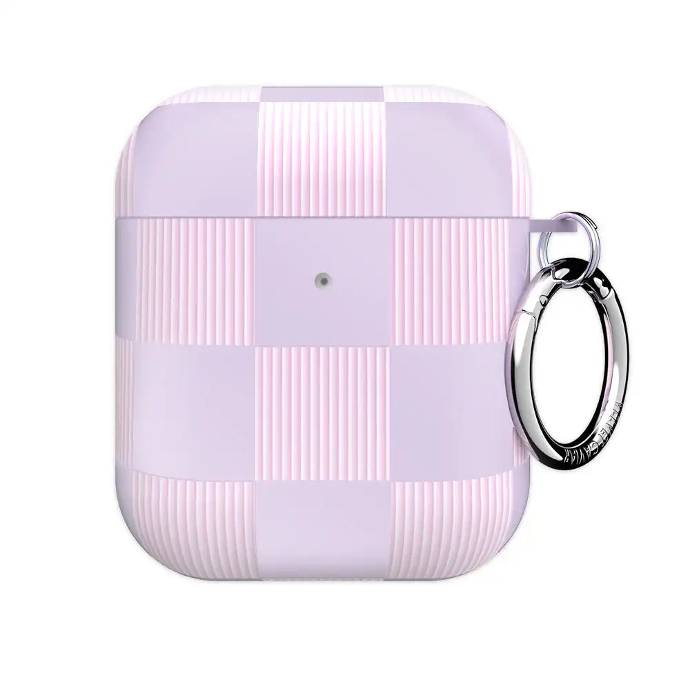 Lilac Vibe Checkered AirPod Case