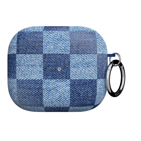 Denim Vibe Checkered AirPod Case