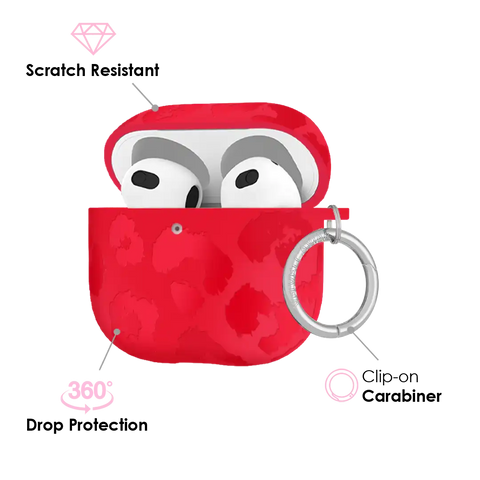 Red Hot Leopard AirPod Case