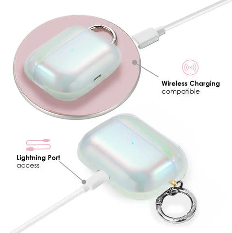 White Opal Airpods Case