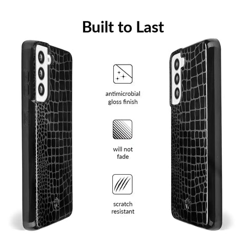 Black Croc Samsung Case