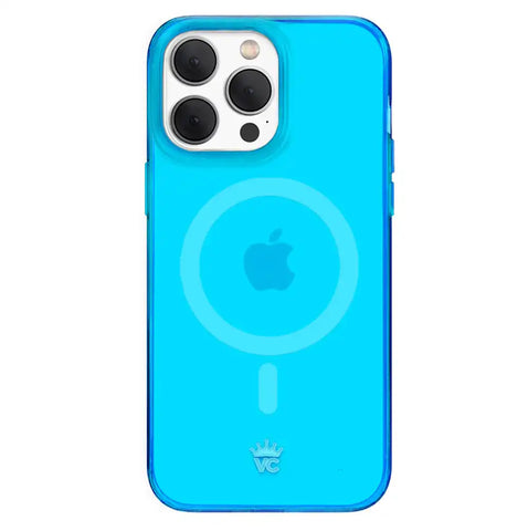Neon Blue Clear iPhone Case