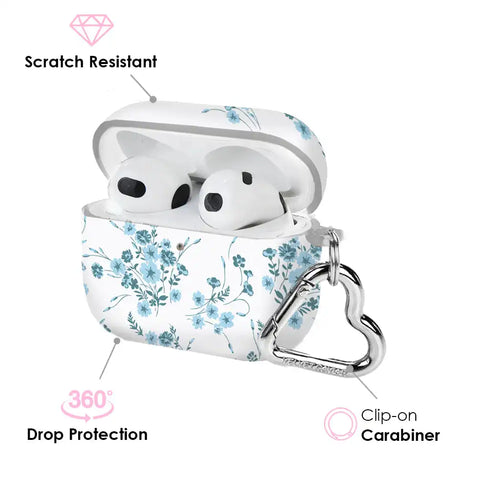 French Blue Floral AirPod Case