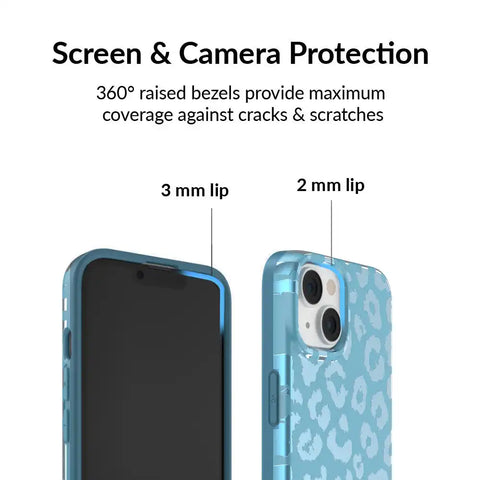 Blue Sapphire Leopard iPhone Case