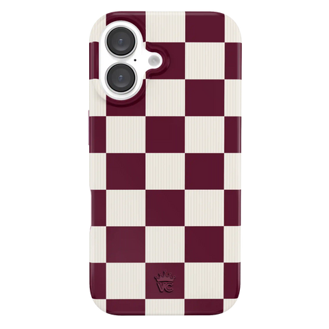 Burgundy Vibe Check iPhone Case
