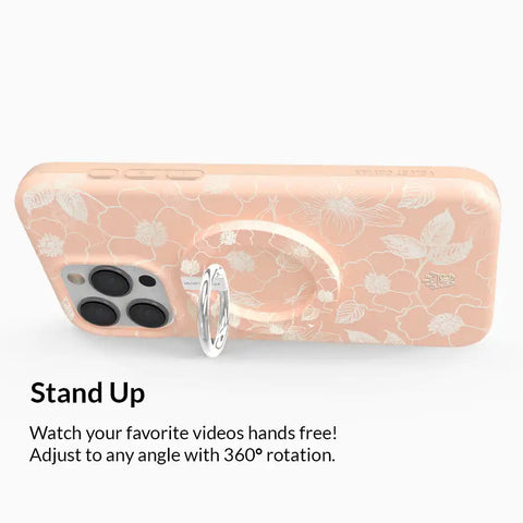 Peach Blossom Floral MagSafe Ring