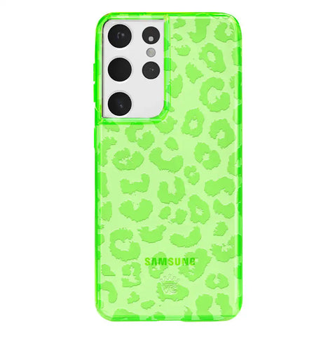 Key Lime Leopard Samsung Case